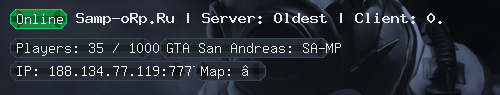 Samp-oRp.Ru | Server: Oldest | Client: 0.