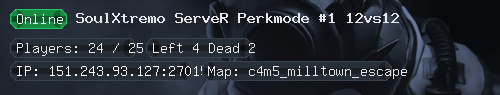 SoulXtremo ServeR Perkmode #1 12vs12